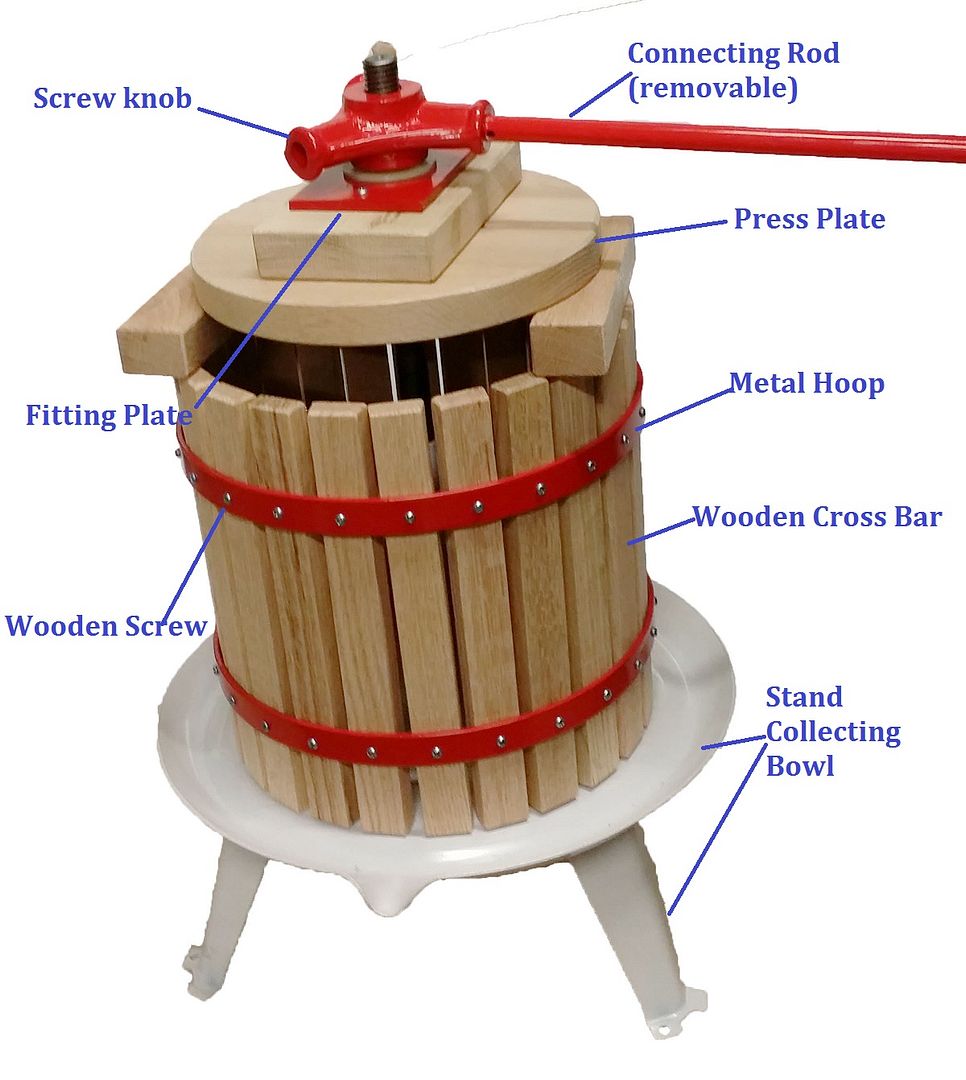 6L Wooden Frame Wine/Fruit Press Pieces and Parts to be assembled eBay